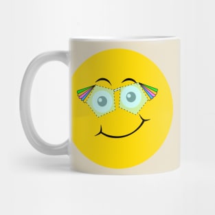 Emoji - rainbow colours face Mug